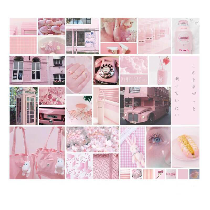 

Набор стикеров в формате картинок Mr.Paper 70 шт Pink 10х10 см (TH0286), Розовый