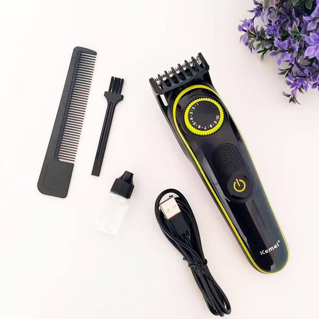 

Беспроводная машинка для стрижки Kemei KM-691 / Трммер для стрижки волос и бороды