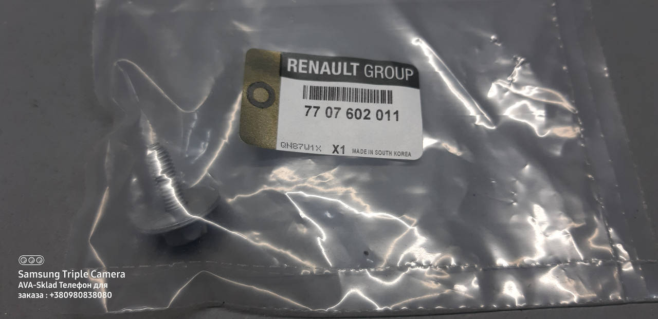 

Болты крепления защиты картера оригинал RENAULT 7707602011