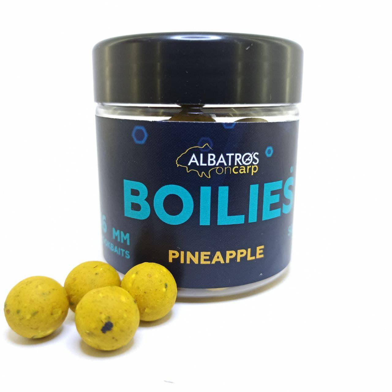 

Бойлы насадочные растворимые Pineapple (АНАНАС) 16 мм "Albatros on Carp"