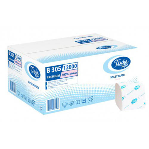 

Туалетная бумага в пачке BASIC V-складка ,белая, 2-слойная, 40 пачек по 300 листов, Белый