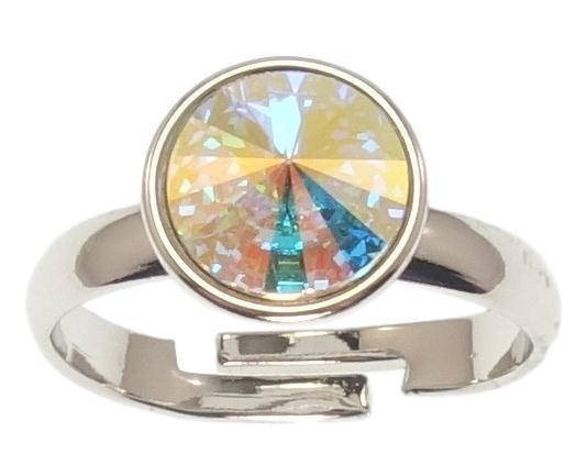 

Кольцо Xuping Родий с кристаллами Swarovski "Кристалл АВ ø 10мм" р.17-18
