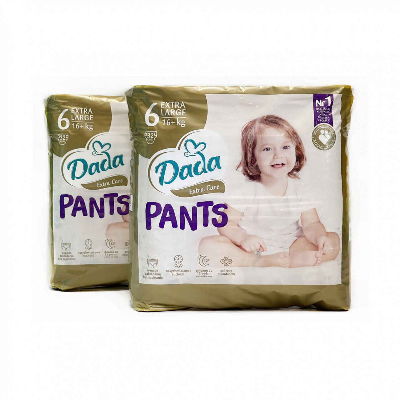 

Підгузники-трусики Dada Extra Care Розмір 6 Extra Large, 16+ кг, 64 шт