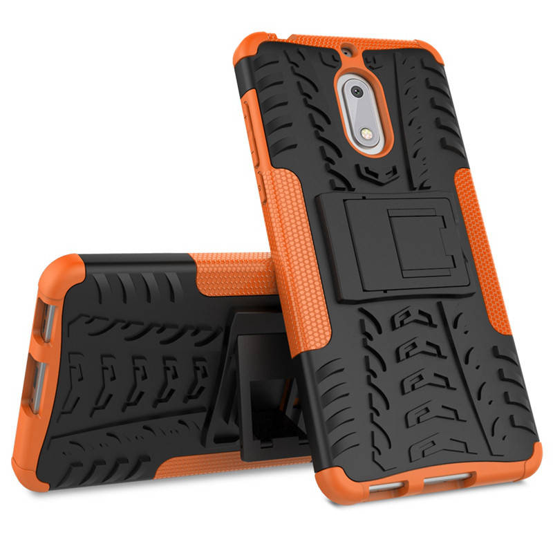 

PC + TPU чехол Armor для Nokia 6 (8 цветов) оранжевый