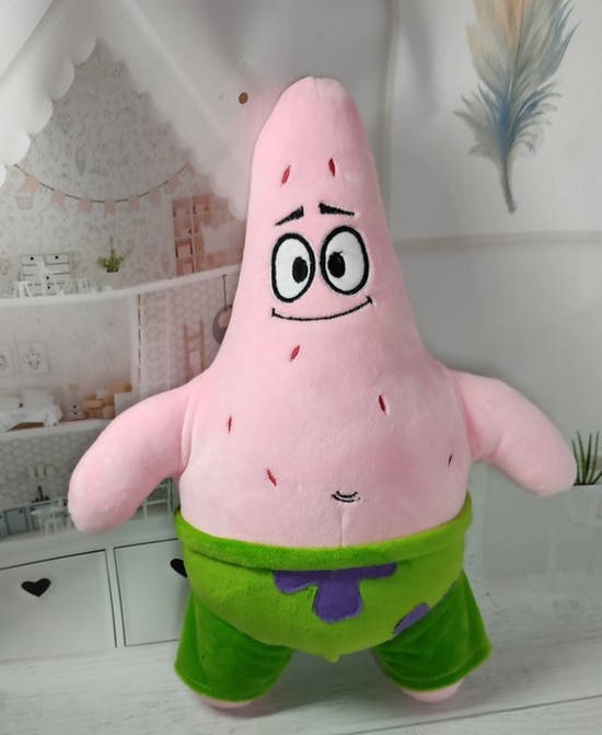

Мягкая игрушка Патрик Стар Морская Звезда 36 см с мультфильма Губка Боб, Розовый