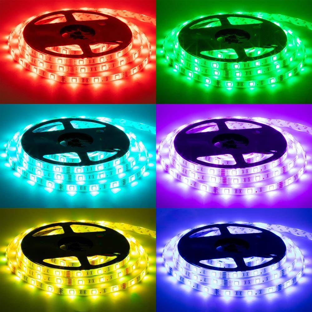 

5м Светодиодная LED лента RGB 12v 60smd 5050 IP20 Разноцветная