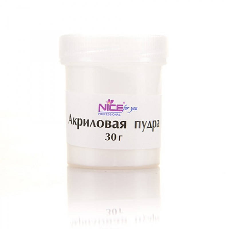 

Акриловая пудра Nice for you White 30 г, Белый