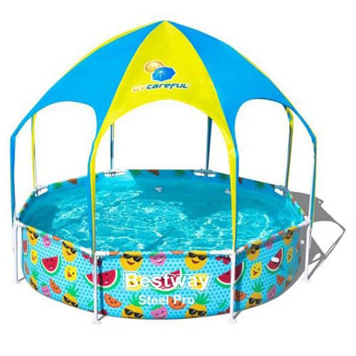 

ДЕТСКИЙ КАРКАСНЫЙ КРУГЛЫЙ БАССЕЙН BESTWAY 56432 С НАВЕСОМ / РАЗМЕР 244-51 СМ / ОБЪЕМ 1688Л *