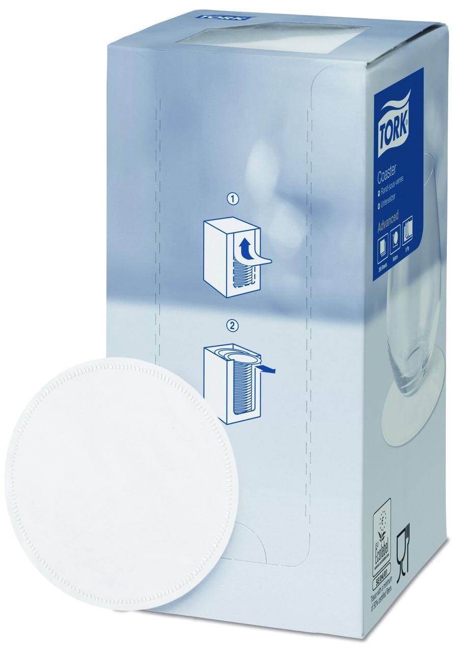 

Костер Tork бумажный белый, ровный край 470246