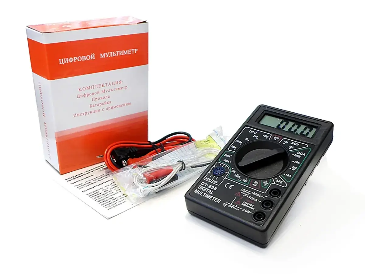 

Тестер электросети 1 сорт DT-838 100шт 8841