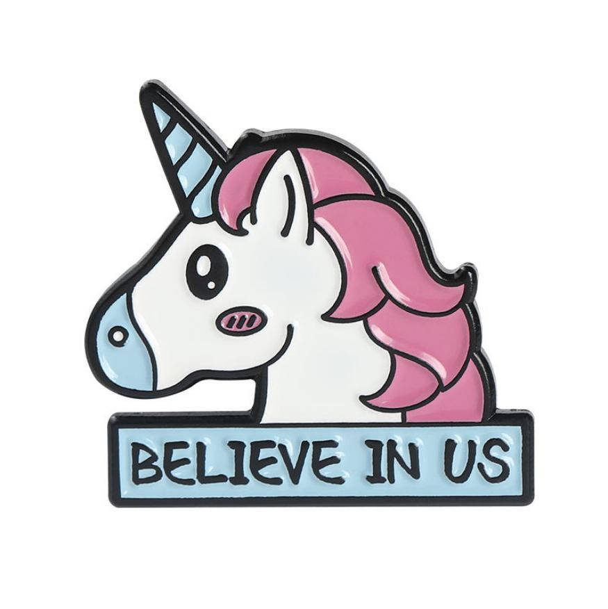 

"Единорог Верь в нас Believe in us" значок (пин) металлический