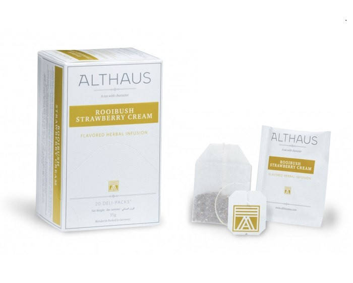 

Пакетированный чай Althaus Rooibush Strawberry Cream для чашек 200 мл.
