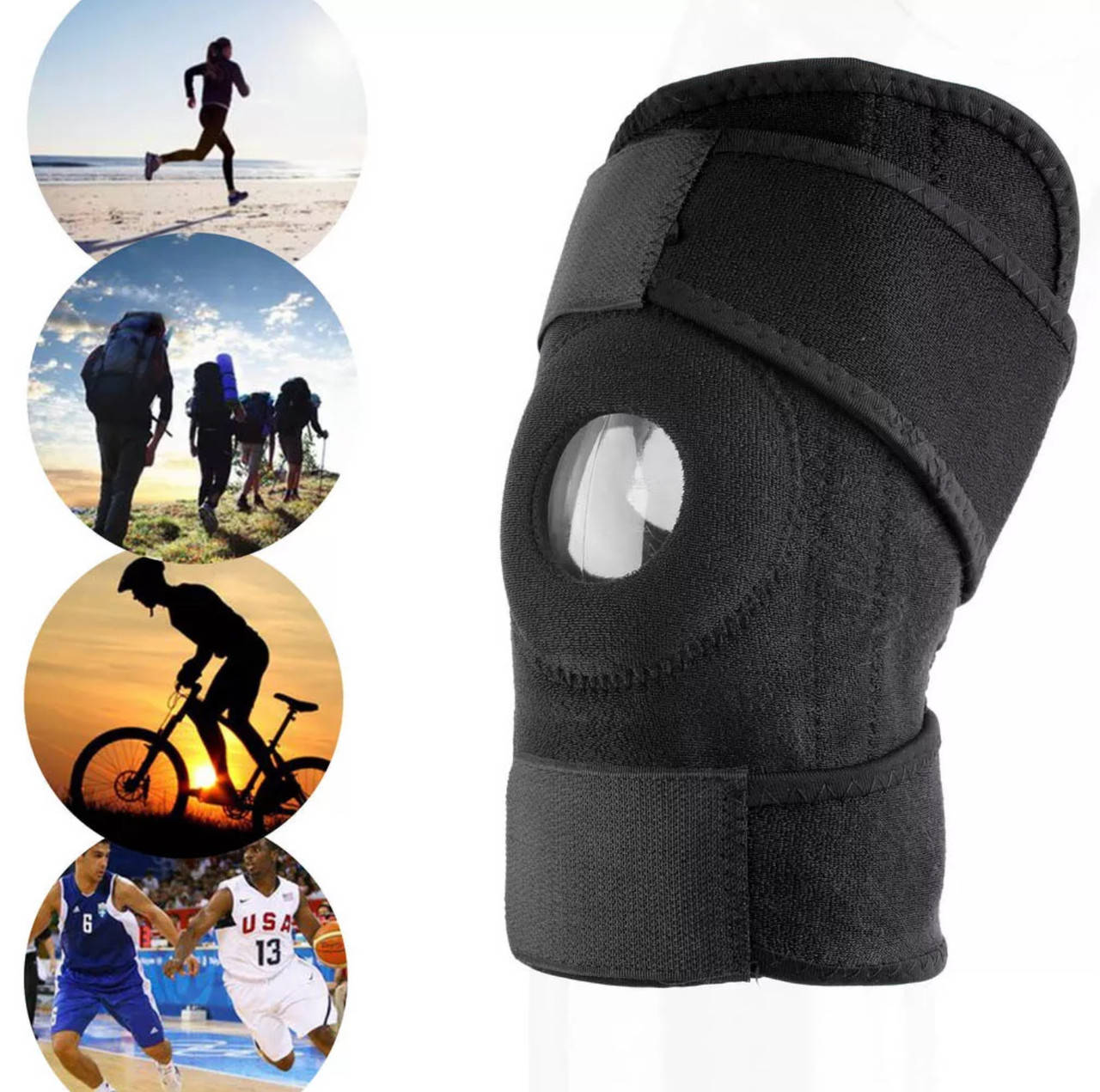 

Универсальная неопреновая повязка бандаж на коленный сустав с регулированием на липучке «Demage Pro»