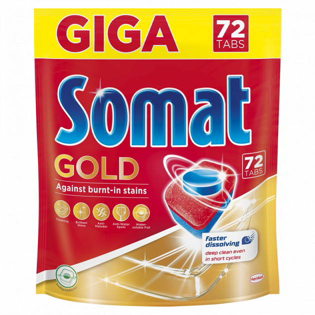 

Таблетки для посудомоечной машины Somat Gold 72 шт.