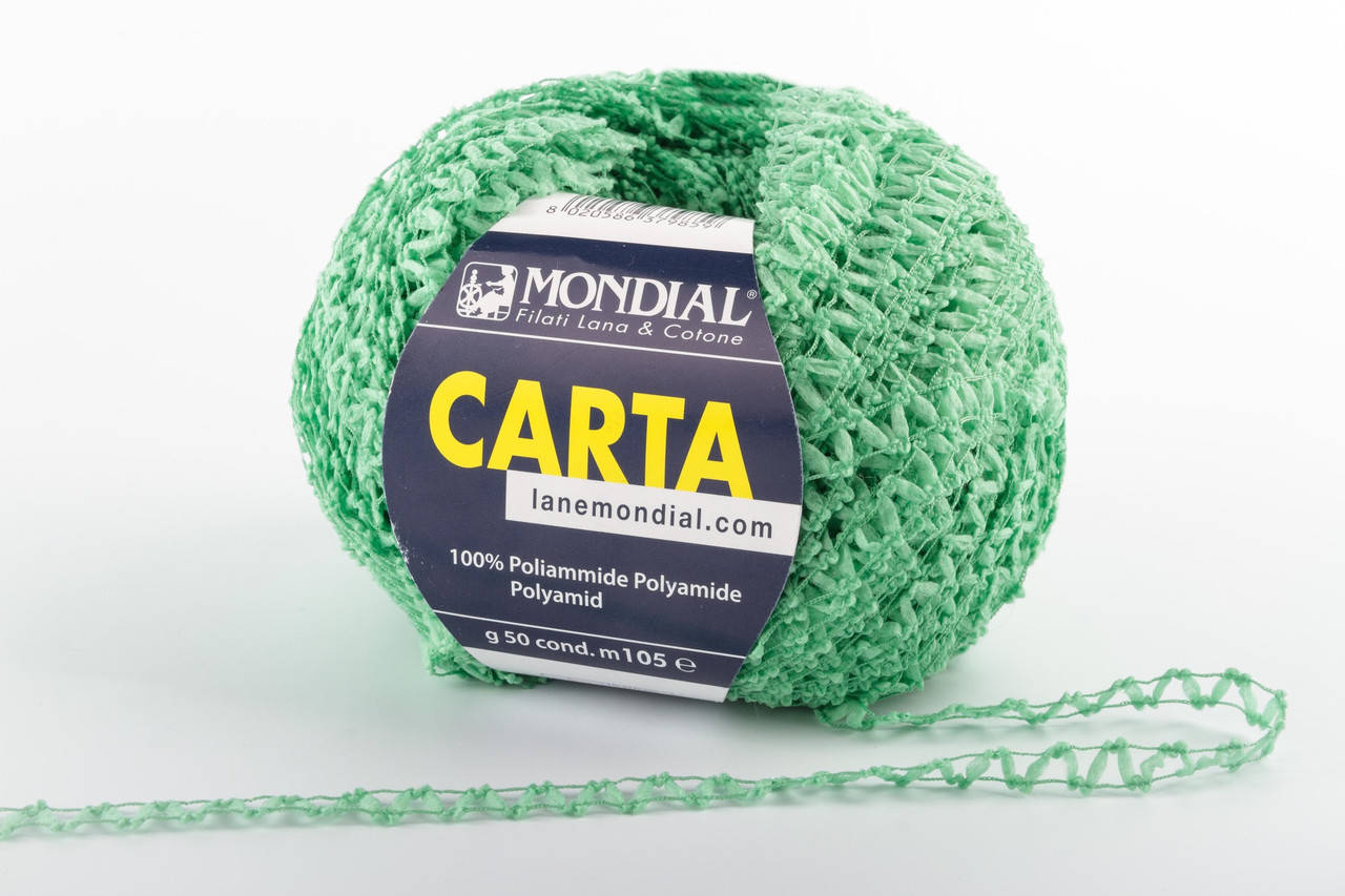 

Пряжа Mondial Carta 945 зеленый
