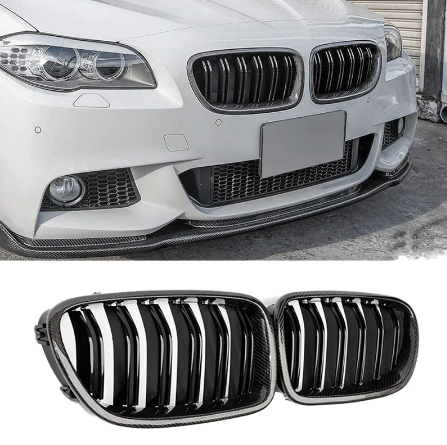 

Carbon BMW 5 F10/F11 M Решетка Радиатора БМВ Ф10 Ф11 ноздри М5 карбон, Черный
