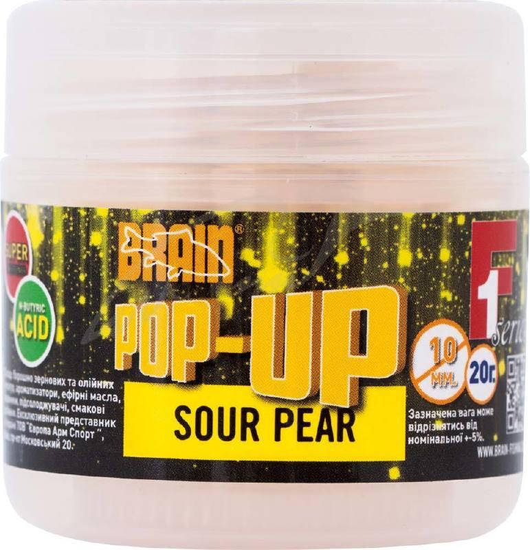 

Бойлы Brain Pop-Up F1 Sour Pear (груша) 14mm 15g