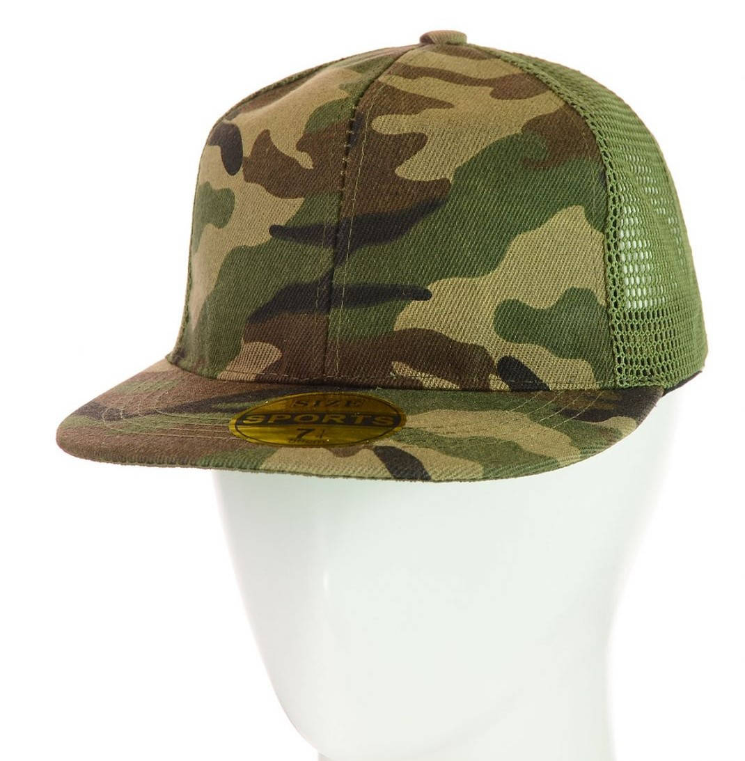 

Летняя детская кепка с прямым козырьком снепбек Snapback унисекс с сеткой Камуфляж