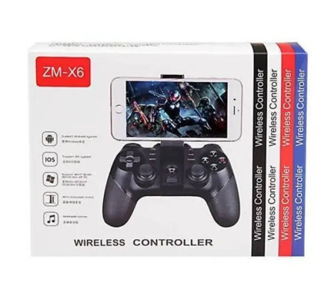 

Безпровідний геймпад джойстик ZM-X6 для смартфонів, PC, TV Android/iOS Black, Черный