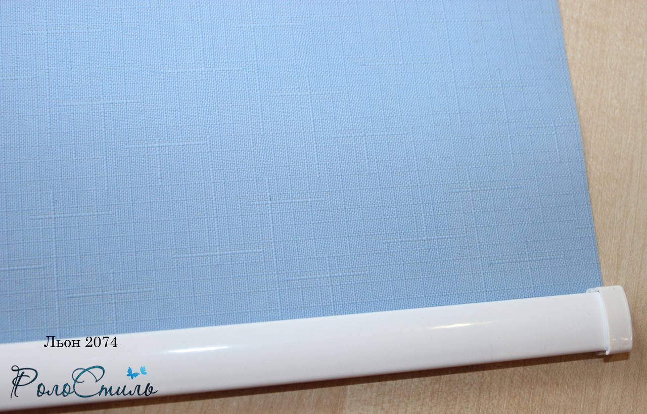 

Готовые рулонные шторы 525х1650мм Лен 2074 (голубой цвет)