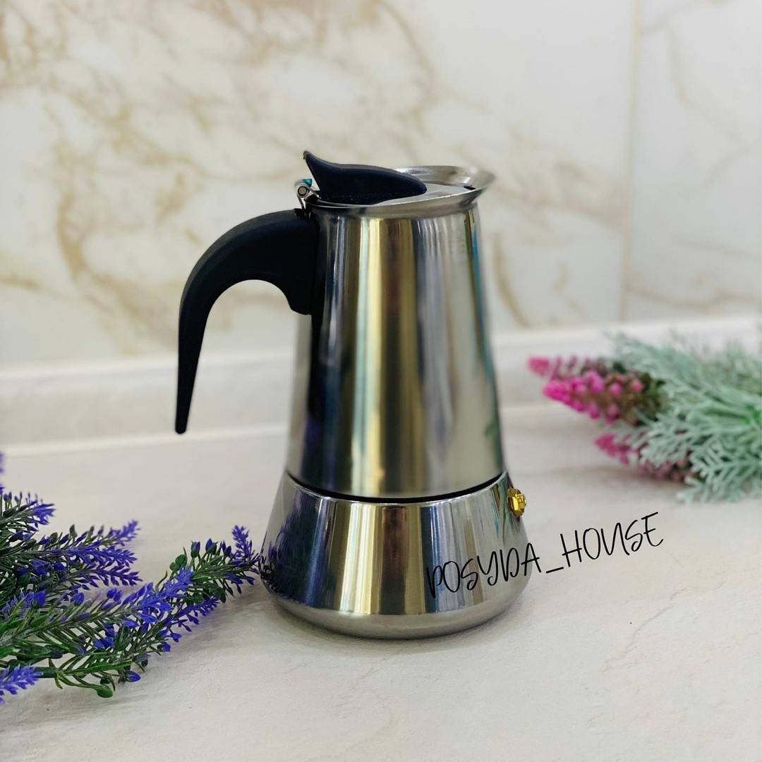 

Кофеварка гейзерная для дома на 2 чашки Edenberg. Кофеварка для газовой плиты EB-3787