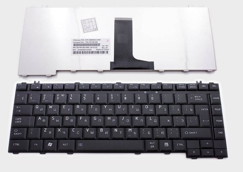 

Клавиатура Toshiba 6037B0021702 6037B0026808, Черный