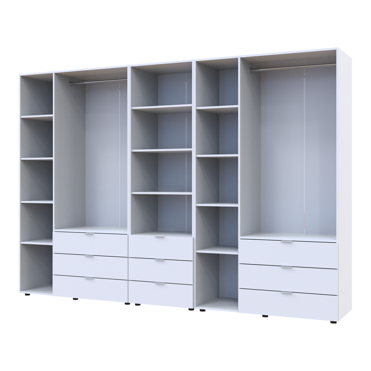 Шафа для одягу Doros Гелар Білий 3+3ДСП з пеналом 292.4х49.5х203.4 (42005166) 4