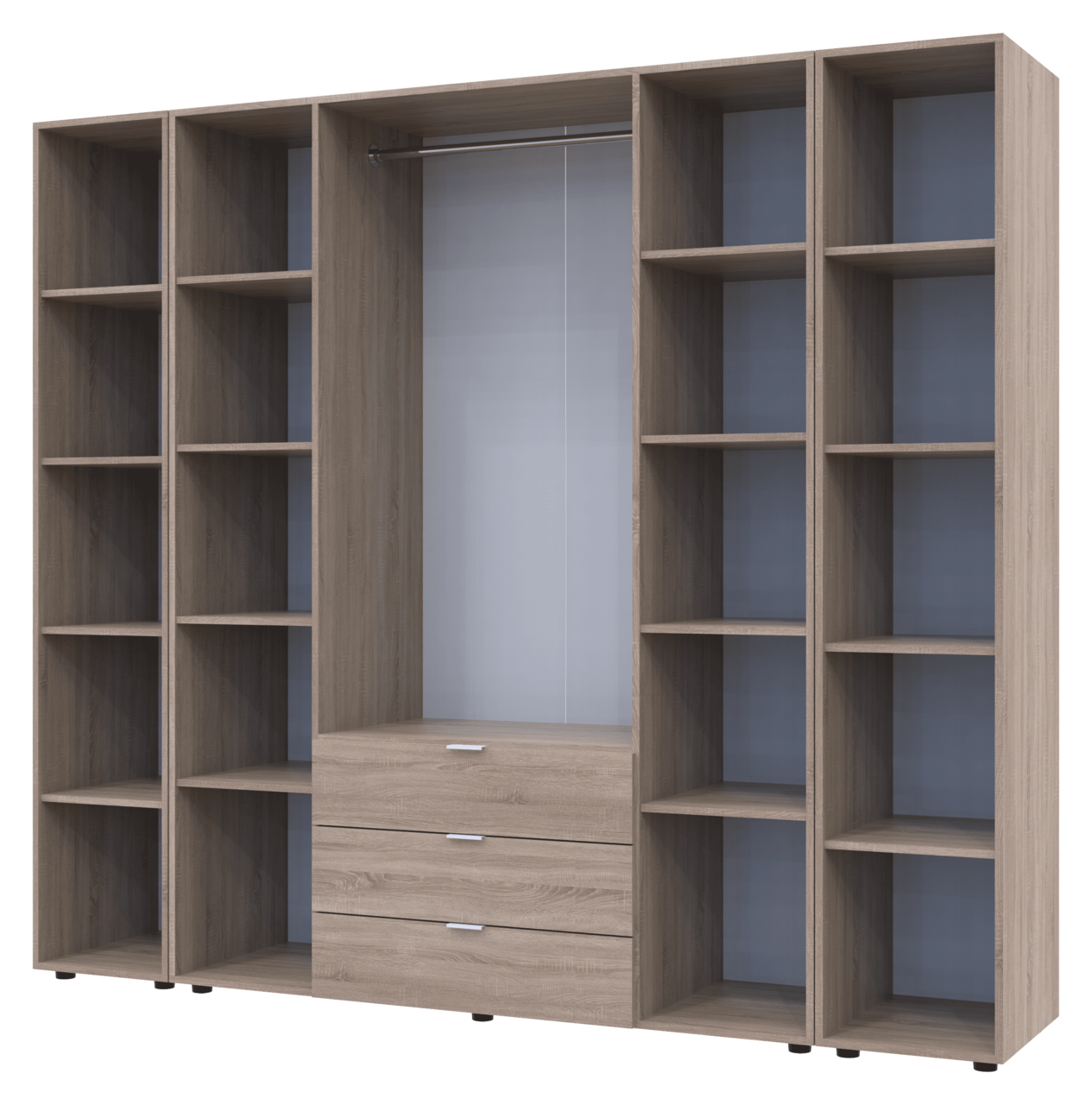 Комплект Doros Гелар з 2 Етажерками Дуб сонома  4 ДСП 231.4х49.5х203.4 (42005050) 4