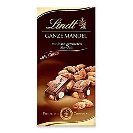 

Шоколад Lindt Ganze Mandel 60% Cacao 100 g *30/04/2022