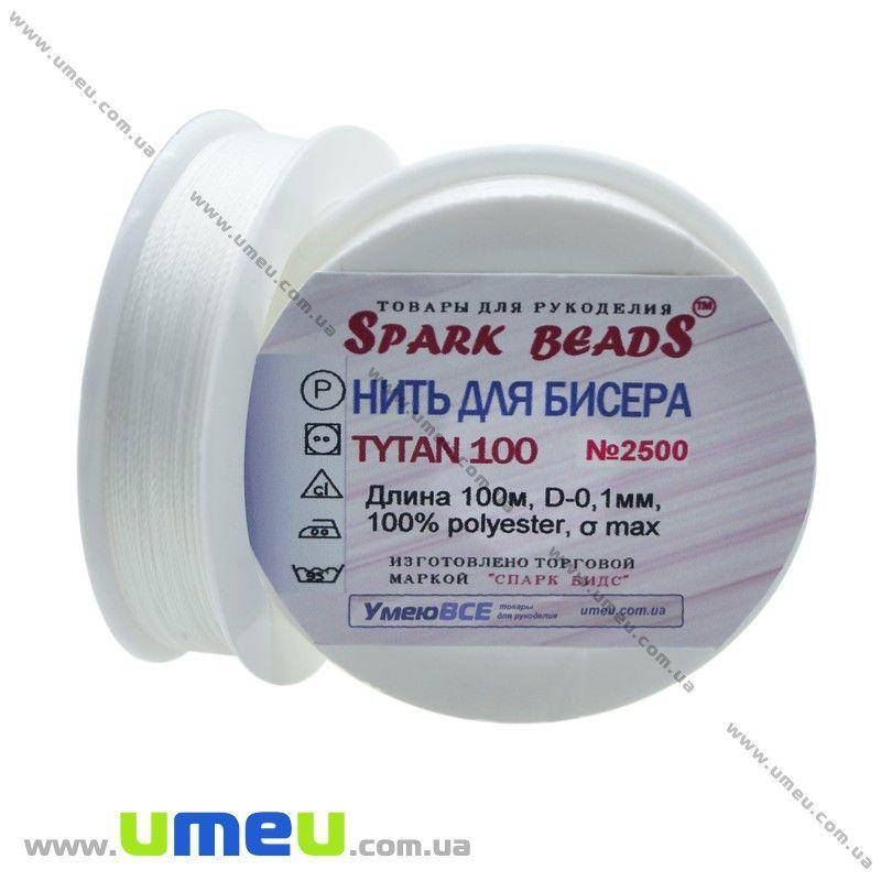 

Нить для бисера Титан 100, Белая Белоснежная 2500, 100 м (MUL-010597), Белый