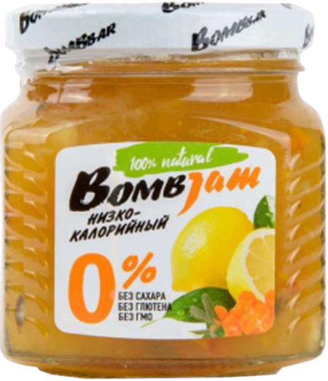 

Низкокалорийный джем Bombjam Облепиха-Лимон (250 грамм)