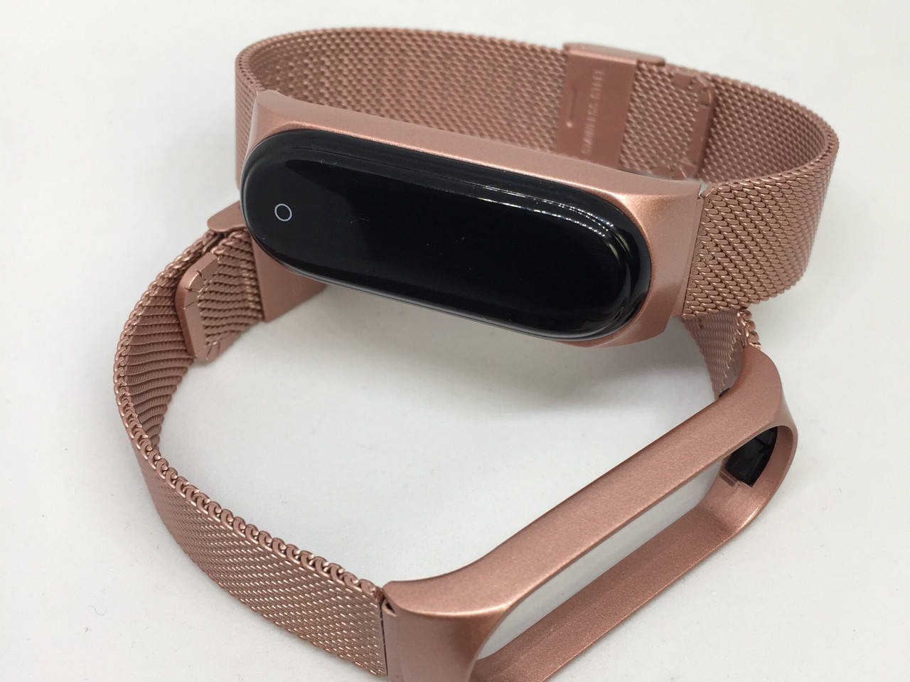 

Металлический ремешок для xiaomi mi band 3 mi band 4 миланская петля матовый розовый