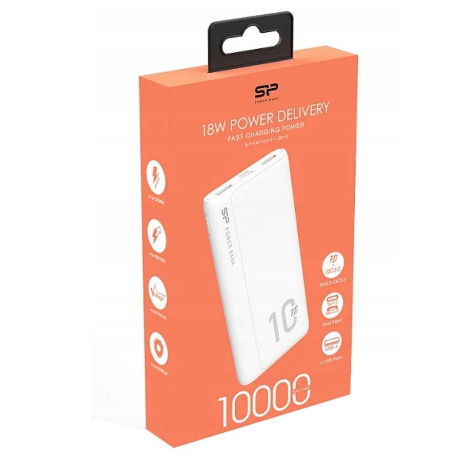 

Портативная зарядная батарея повербанк powerbank Silicon Power QP15 18W / USB QC3.0 / Type-C PD