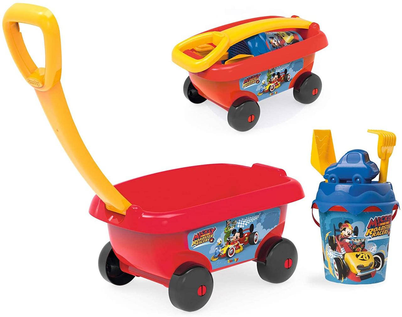 

Тележка Микки Маус с набором для игры с песком, Smoby 867003
