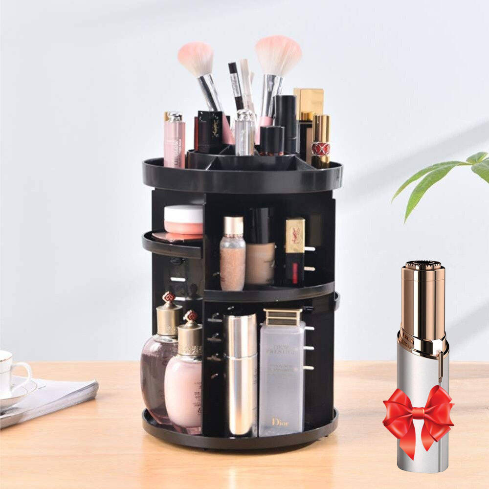 

Вращающийся органайзер для косметики 360° Rotation Cosmetic Box + ПОДАРОК Женский эпилятор для лица!