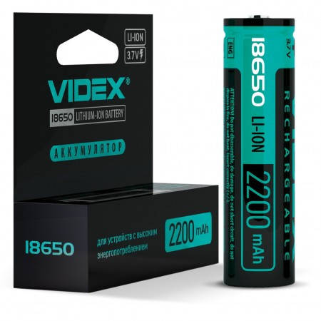 

Аккумулятор Videx Li-Ion 18650(ЗАЩИТА) 2200mAh 3.7 V