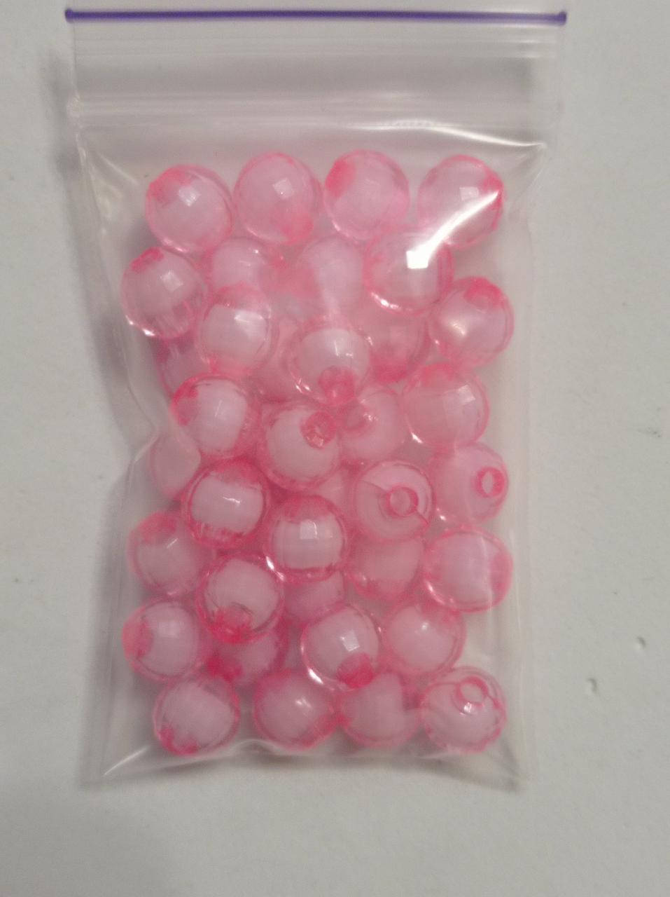 

Бусины прозрачные с прокрасом гранёные №8 цвет розовый, Оранжевый