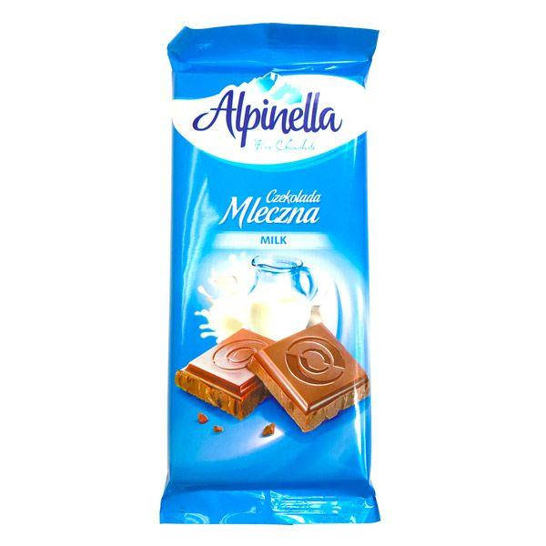 

Шоколад молочный без добавок Alpinella 90 грамм