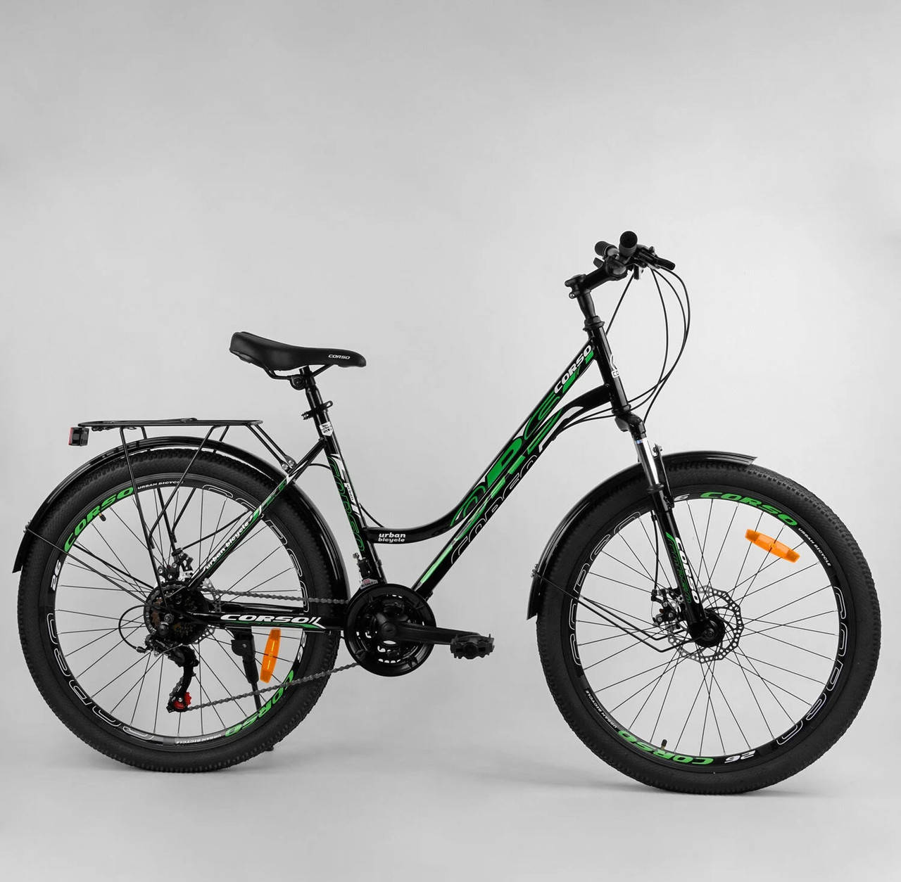 

Велосипед Спортивный CORSO «URBAN» 26" дюймов 78922 зеленый 04716, Зелёный