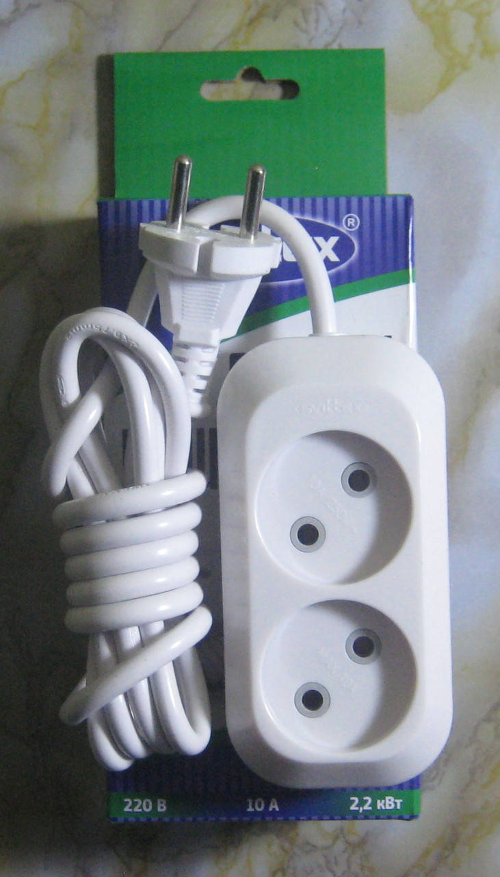 

Сетевой удлинитель Svittex 2 розетки, 2 метра