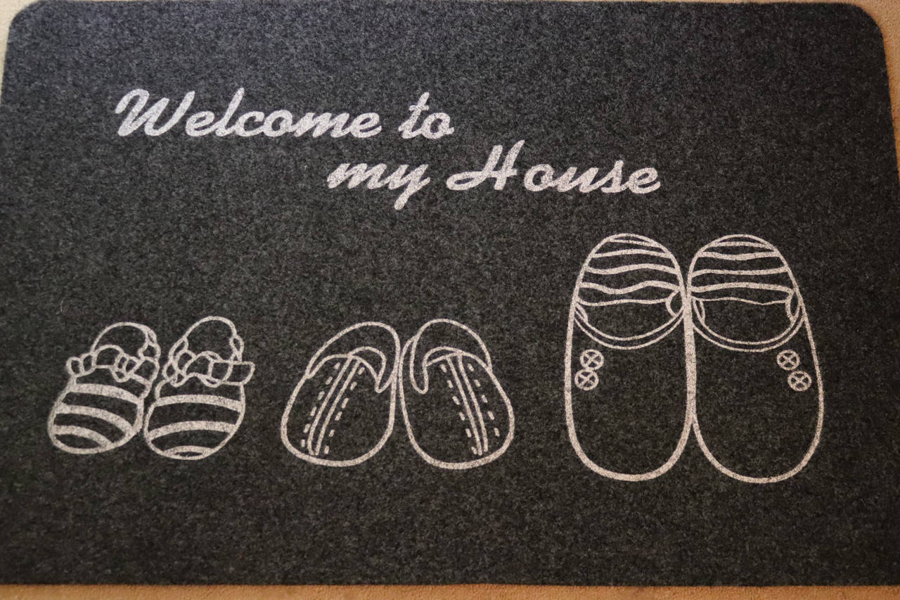 

Придверный коврик "Войлок" с узором 60*90 см, Темно-серый