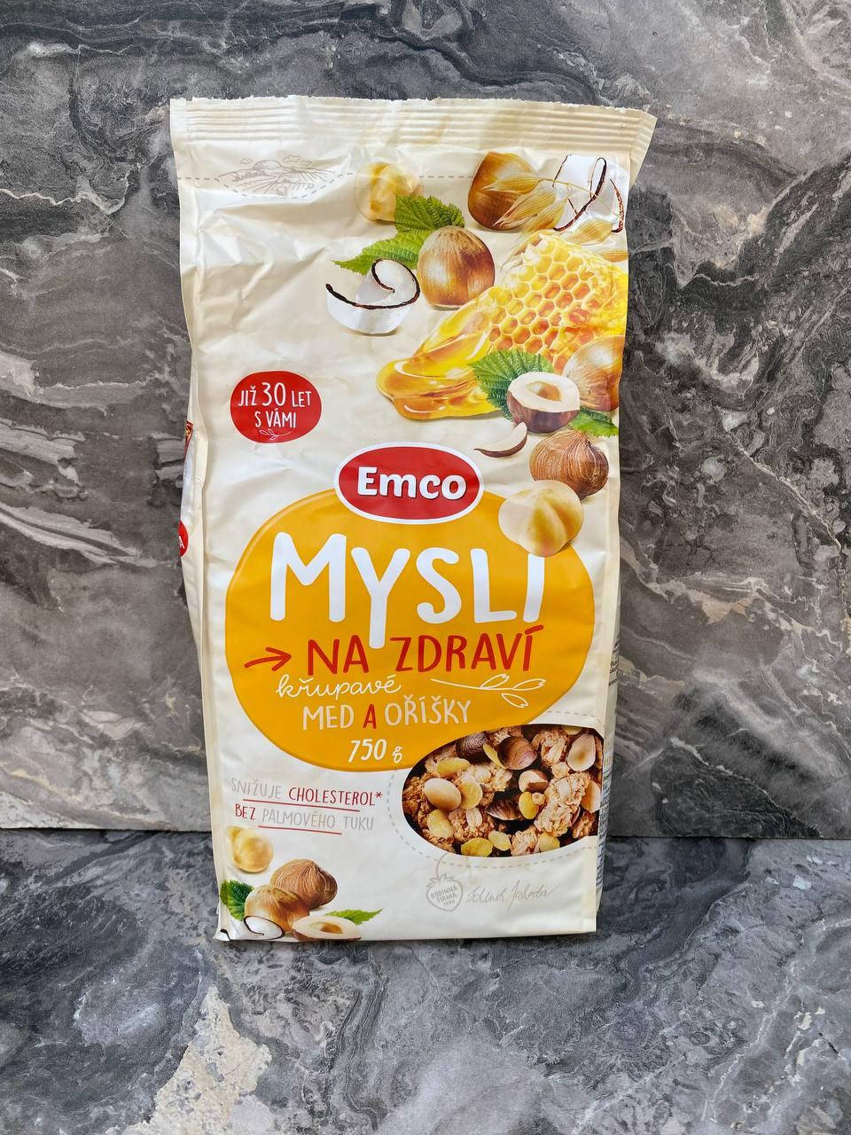 

Мюсли Emco Crunchy Muesli Орех и Мёд без пальмового масла 750 грм