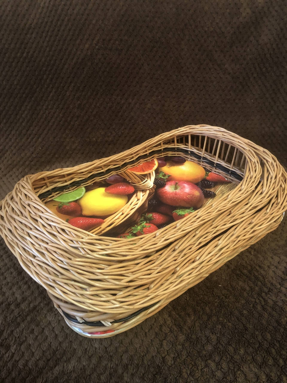 

Набор подносов плетеных из лозы "Прямоугольный разноцвет"