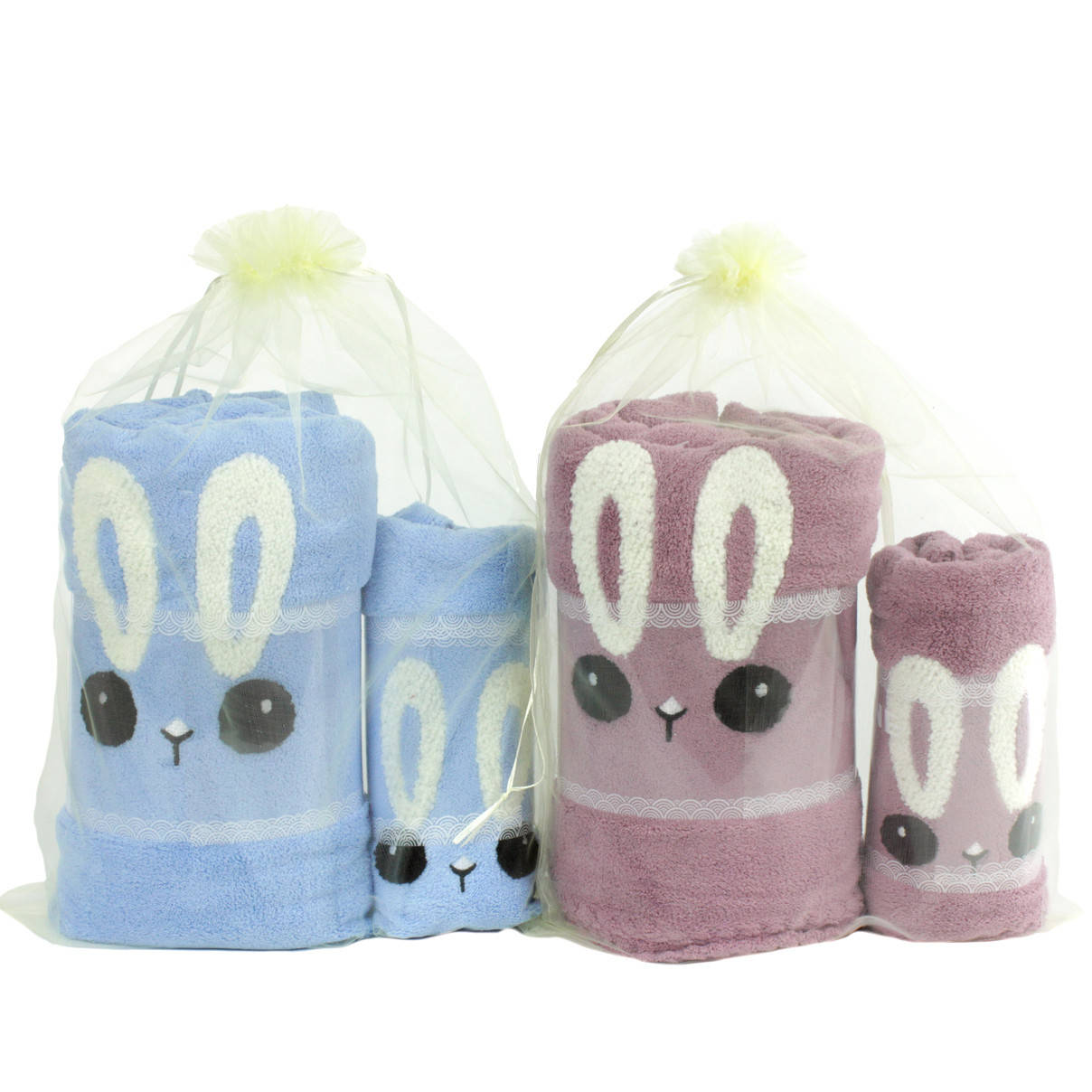 

Набор полотенец 140х70 см 35х70см подарочных детских зайчики микрофибра