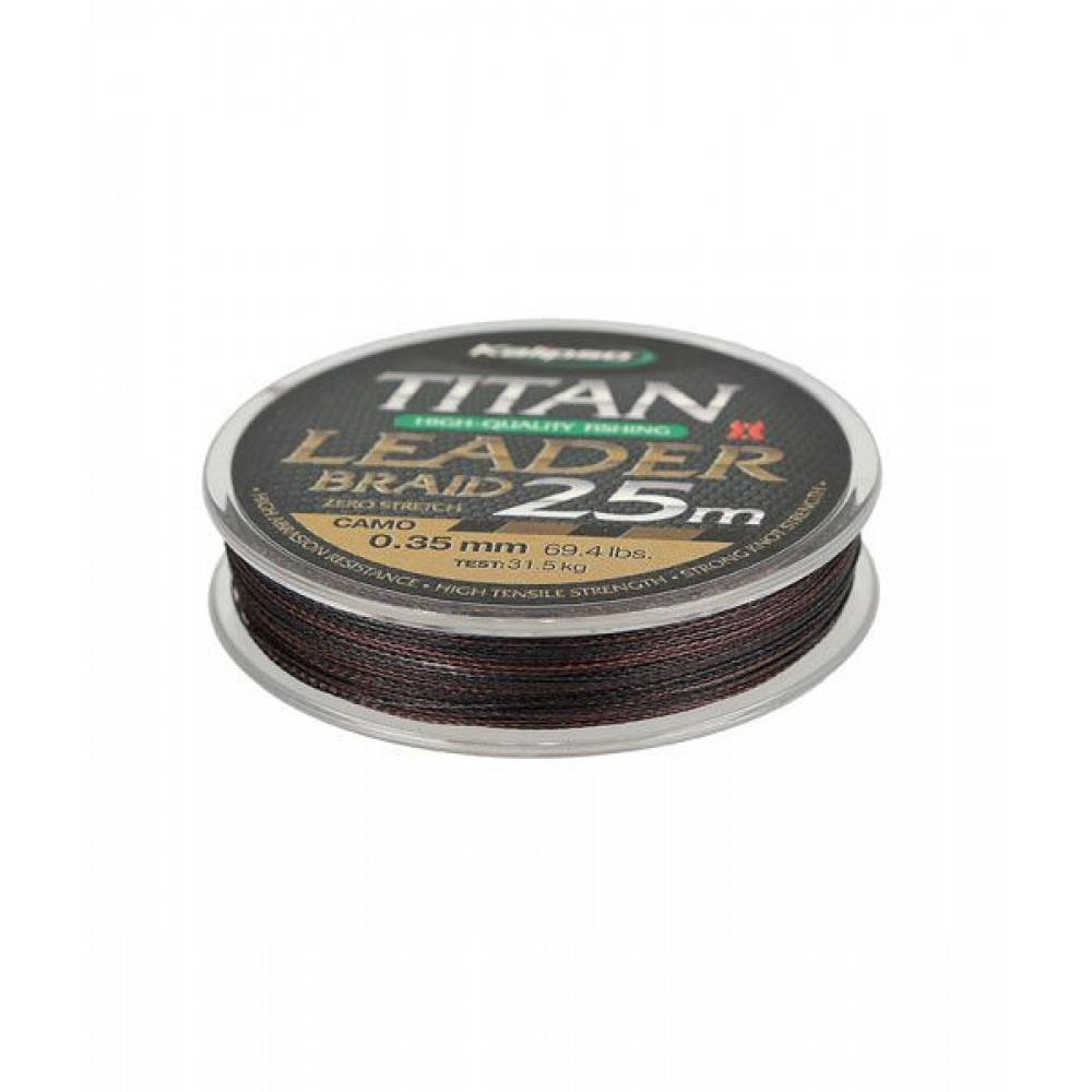

Шнур Kalipso Titan Leader Braid Camo 25м 0.20мм
