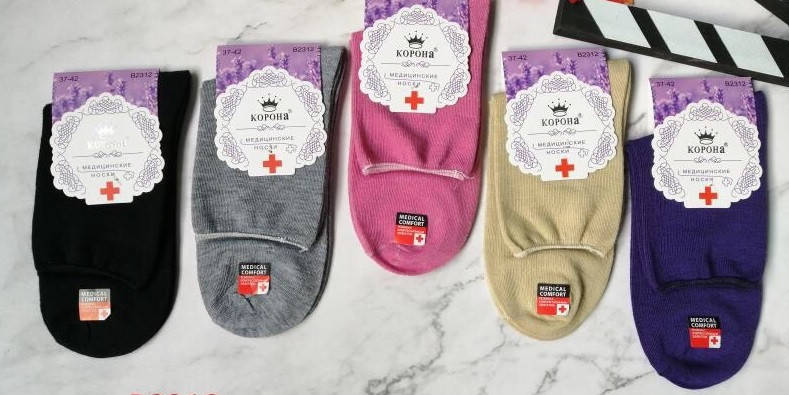 

Носки женские МЕД без резинки "Корона" 37-41р