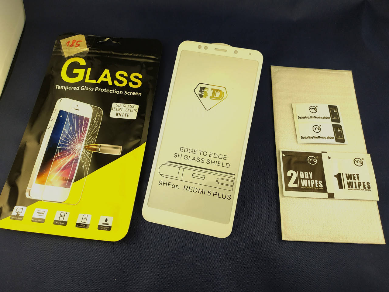 

5D Защитное стекло для Xiaomi Redmi 5 Plus (white) полная проклейка, Белый