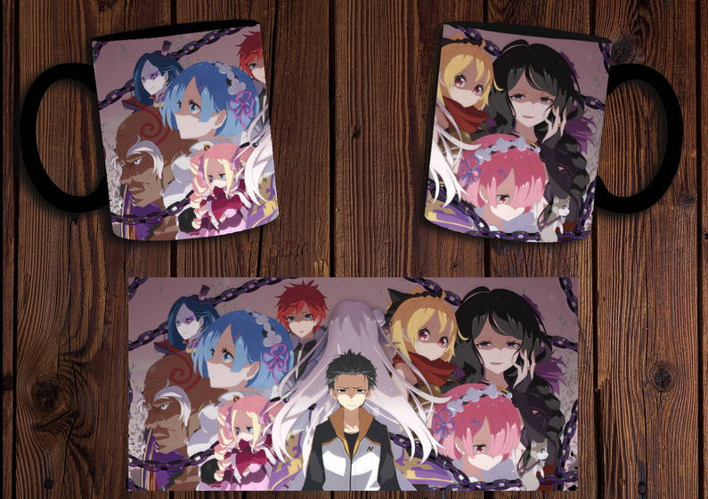 

Чашка "Re:Zero" / Кружка Жизнь с нуля в альтернативном мире №5 Черный
