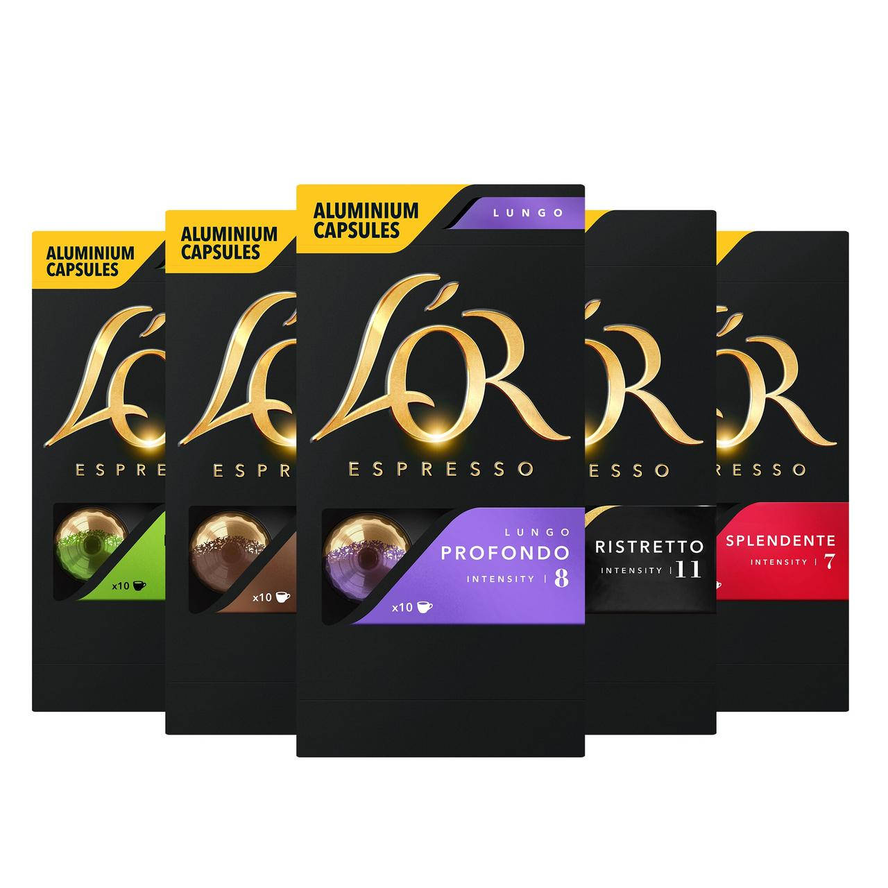 

Кофе в капсулах Nespresso L`OR коллекция 50шт