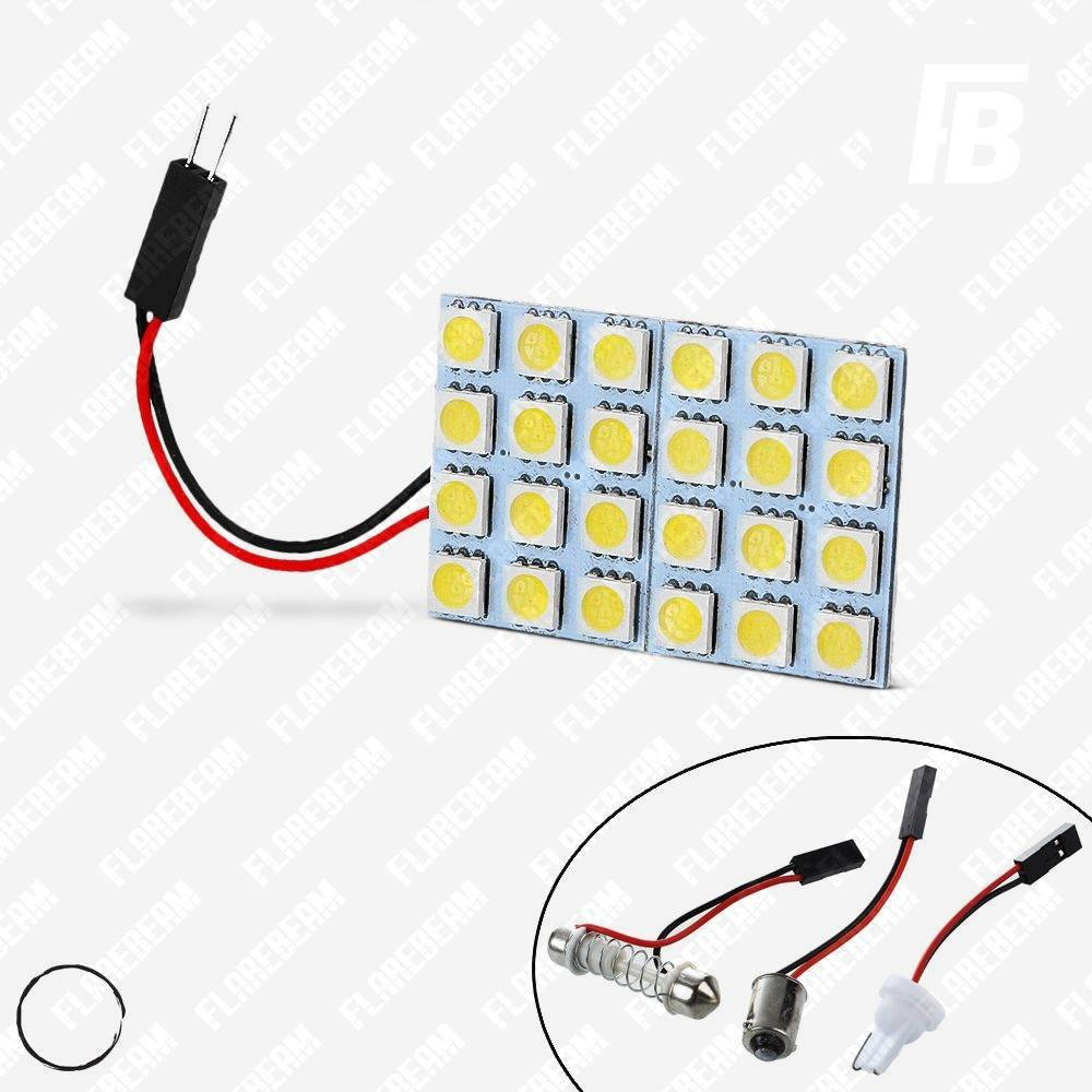 

Лампа LED цоколь T10 + Festoon + BA9s, 24*Epistar SMD 5050 (белый)